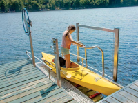 The boarding handle makes getting in and out of your kayak easy